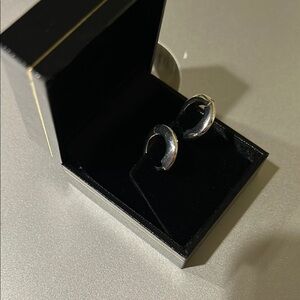 Sterling Silver Hoop Earrings for Men